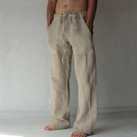 Herren Freizeithose im Japanischen Stil – Locker, Atmungsaktiv & Modern für Alltag und Urlaub in Khaki