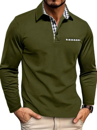 Elyo -Poloshirt mit langen Ärmeln in Grau