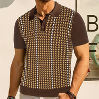 Nicholas | Spitzer Kragen Regular-Fit Poloshirt in Braun