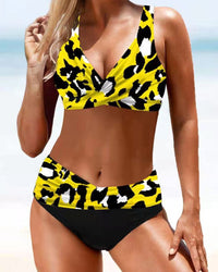 Romy | Fröhlicher Bunter Bikini in Gelb