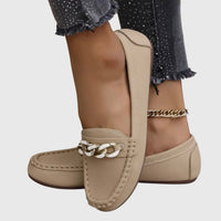 Yasmin | Damen Schlupf Ballerinas Runde Spitze – Ballerinas Rundspitze Alltag 2026 in Beige