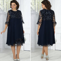 Elina | Stilvolles Damen Midikleid lässig-elegant in Schwarz