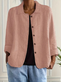 Athenais | Damen Rundhals Kurzarm Top – Basic Top Rundhals Sommer Alltag 2026 in Rosa