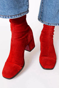 Alina | Elegante Stiefel Damen modern & lässig in Rosso