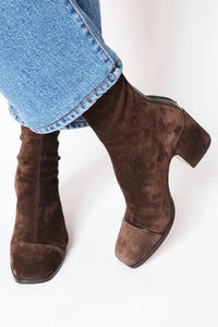 Alina | Elegante Stiefel Damen modern & lässig in Dunkelbraun