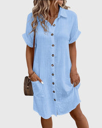 Caroline – Bequeme Kleid in Blau