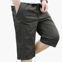 Herren-Bermudashorts mit Taschen für die alltägliche Freizeit in Dunkelgrau