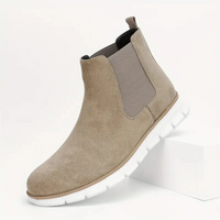 Cavero Chelsea Boots in Beige