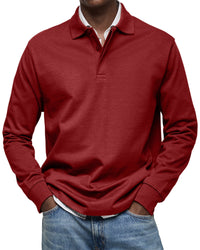 Alex™ - Langärmliges Freizeit-Polo in Rot