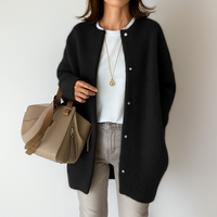Silvia™ | Warmen und Stilvollen Strickjacke in Schwarz