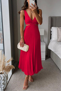 Julin™ - Strahlende Twist Kleid in Rot