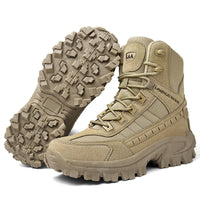 Wasserdichte und rutschfeste taktische Sportstiefel mit hohem Schaft (verbesserte Haltbarkeit) in Khaki