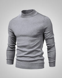 Fabian | Herren Klassiker Stehkragenpullover in Hellgrau