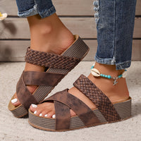 Martine - Damen Orthopädische Ledersandalen mit Riemen in Braun