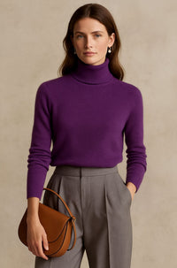 Ella | Damen Kaschmirpullover modern & komfortabel in Lila