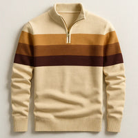 Finn | Herren-Pullover gestreift klassisch & modern in Braun