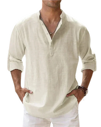 Fiorenzo Cotton Shirt in Beige