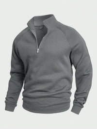 Benno | Half-Zip Pullover mit weichem Innenfutter in Grau