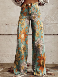Cirilla™ - Palazzohose mit Blumenmuster in Gelb