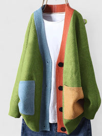 Karla | Zeitloser Damencardigan in soften Materialien in Grün