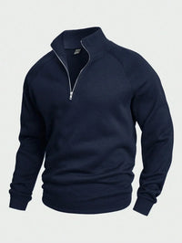 Benno | Half-Zip Pullover mit weichem Innenfutter in Königsblau