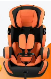 Auto Kindersitz verstellbar Reha mit 5-Punkt-Gurt Schwarz in Orange