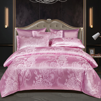 Bettwäsche Satin Luxus Blumenmuster Set in Sophie Garden – Rosa