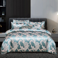 Bettwäsche Satin Luxus Blumenmuster Set in Rote Spinnenlilie – Seeorchidee