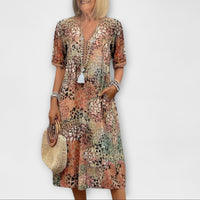 Noa™ - Blumenprint Kleid in Beige
