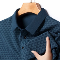 David | Diamond Polo Shirt für gehobene Herren Outfits in Blau