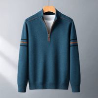 Lukas | Herren Pullover modern mit Halbreißverschluss in Blau