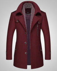 Noah | Herren Klassischer Langer Parka in Rot