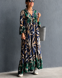 Zeudi - Elegantes Boho-Kleid in Grün