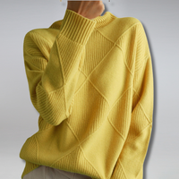 Camille - Damen Rollkragenpullover in Gelb