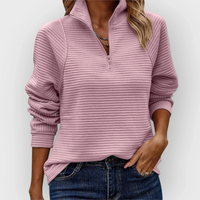 Camila | Pullover mit Halbreißverschluss in Rosa