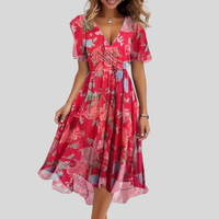 Naomie – Elegantes Sommerkleid in Rot