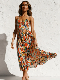 Chiara | Farbiges Midi-Kleid Chiara in Gelb