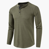 Luca | Stilvolles Langarmshirt im Casual Style in Armeegrün