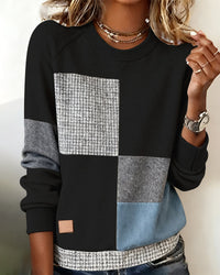 Julia | Casual Damen Pullover modern & farbig getragen in Schwarz