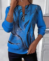 Clara | Damen Pullover casual stilvoll & modern in Blau