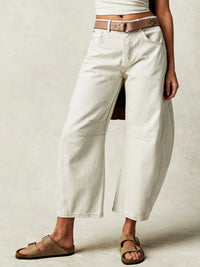 Sunva™ |  Barrel Jeans in Weiß