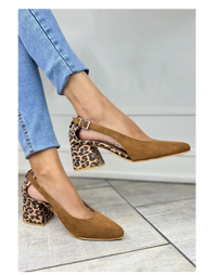 Elin™ - Elegante Slingbacks mit Leopardenmuster in Hellbraun