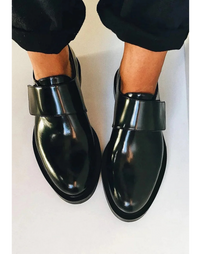 Elena | Damen Riemchen Schlupf Loafer – Loafer mit Riemen Slip-On Alltag 2026 in Schwarz