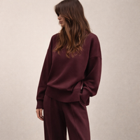 Magda | Bequemes Strickset in Bordeauxrot