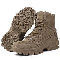 Wasserdichte und rutschfeste taktische Sportstiefel mit hohem Schaft (verbesserte Haltbarkeit) in Kaffee