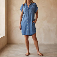 Eloira™ – Mittellanges Freizeitkleid in Blau