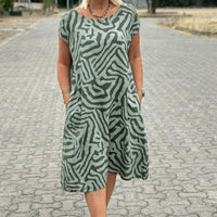 Alie™ - Sommerkleid mit Rundhalsausschnitt in Grün