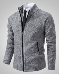 Torsten | Herren Klassischer Reissverschluss-Pullover in Grau