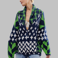 Laura | Zeitloser Damencardigan in soften Materialien in Grün