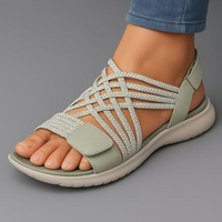 Leonie | Offene Sandalen für Sommerlooks in Grün